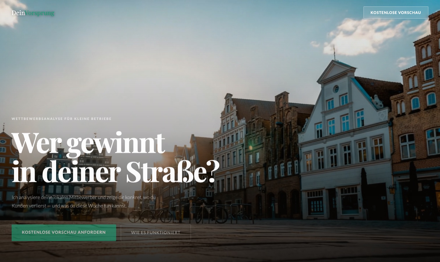 DeinVorsprung.de — Wettbewerbsanalyse für kleine Betriebe